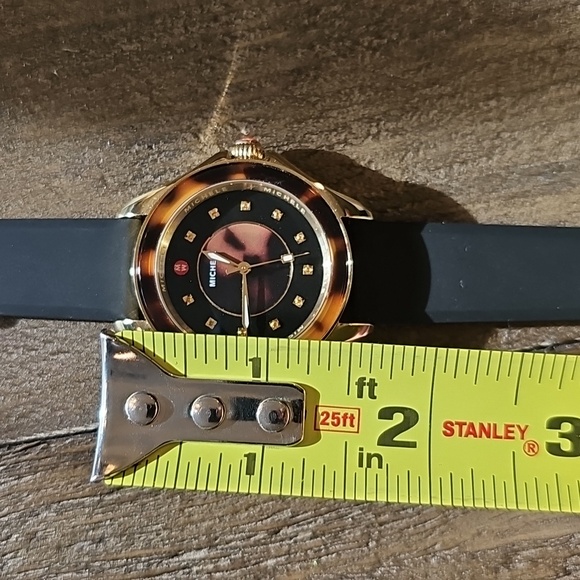 Black and Gold Women's Watch By Michele - Picture 7 of 8